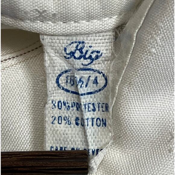 Vintage Golden V Big 3XL Button Down Long Sleeve White Dress Shirt - USA Made - Picture 4 of 12